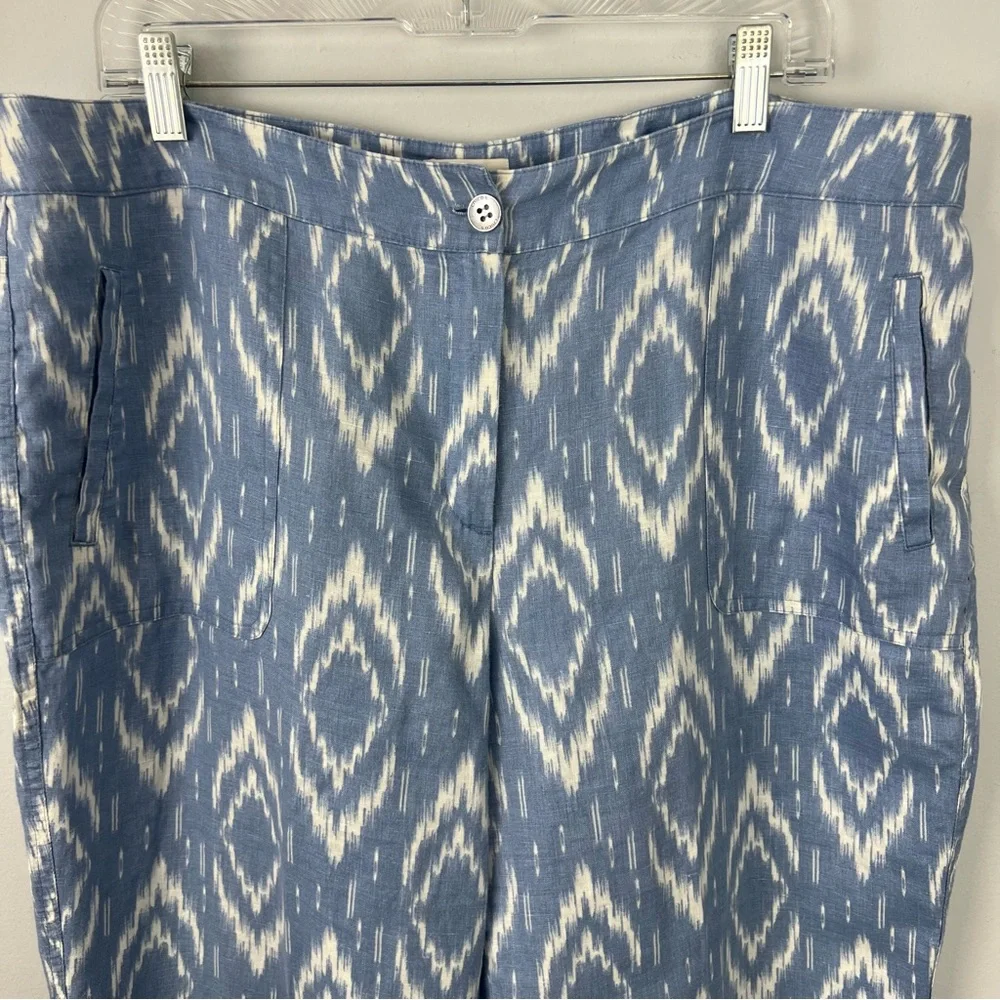 Chicos Ikat 100% Linen Pants - Picture 2 of 7